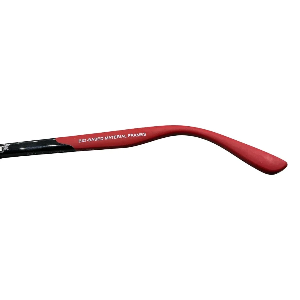 Ray-Ban Junior RJ 9077S 7131/71 Black Red Square Sunglasses 49-16-130 Scuffed